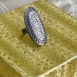 Beautiful Silver Statement Ring - adjustable size